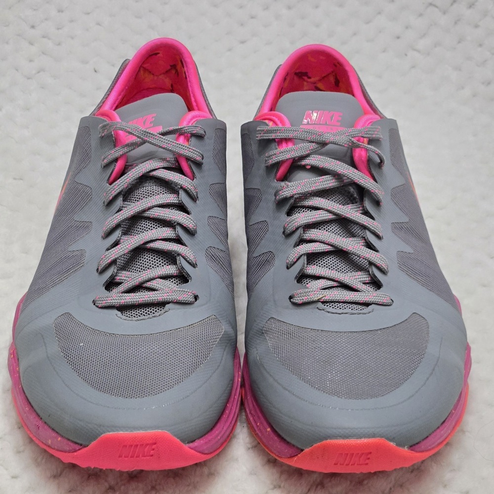 Nike 2015 Dual Fusion TR 3 #724812-005 Women's Size 8 Gray Pink Running Shoes - Picture 3 of 10